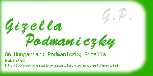 gizella podmaniczky business card